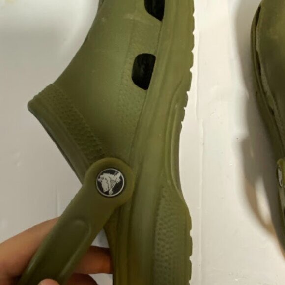 Crocs Olive Green Classic Clogs Size Men’s 8 / Women’s 10 - Picture 7 of 7
